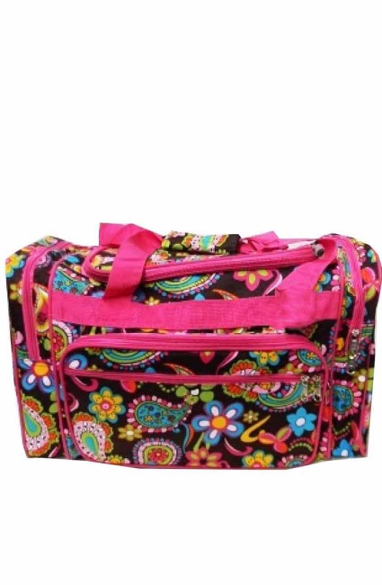 Printed Duffle Bag-KPQ423/H.PINK